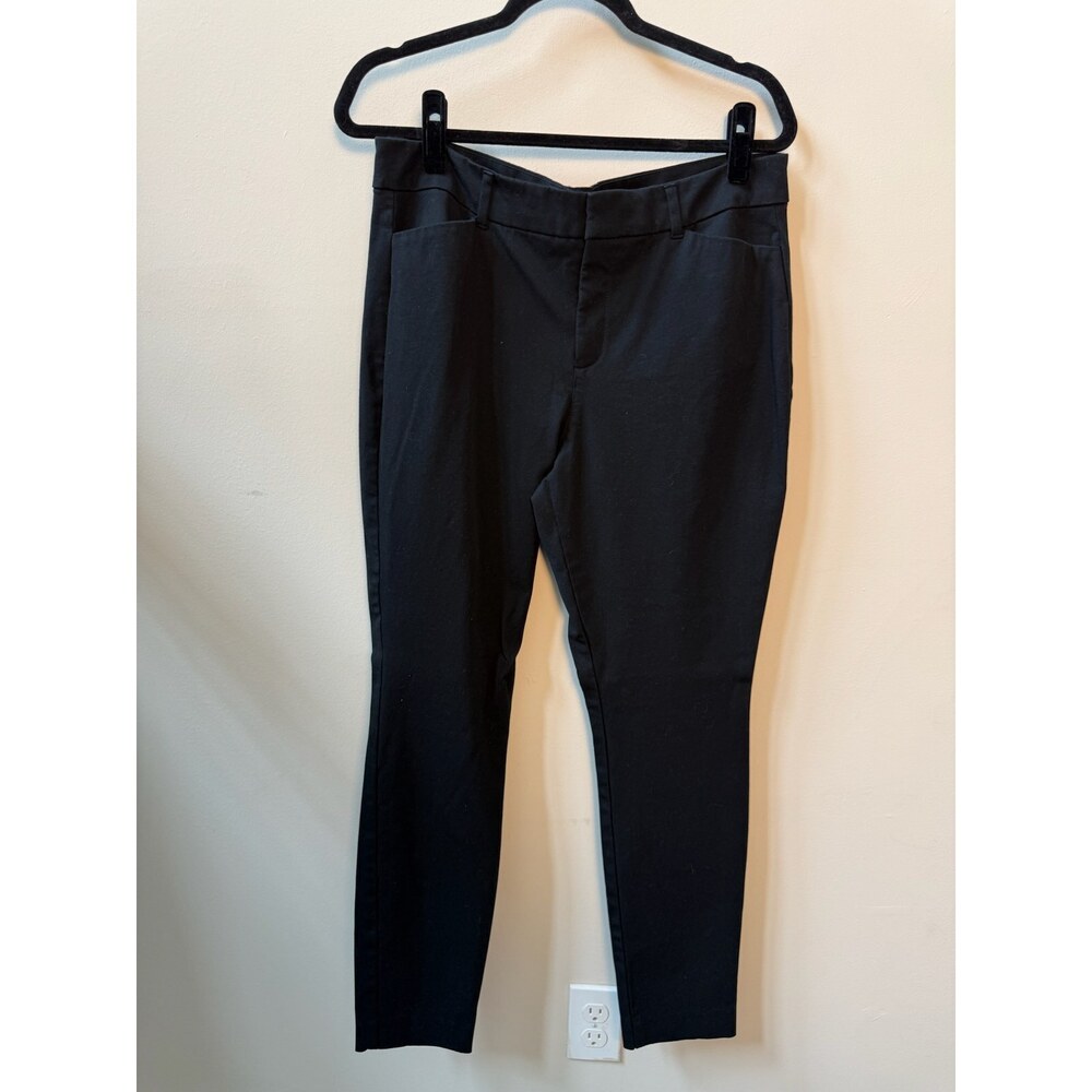 Old Navy High Rise Pixie Secret Smooth Pockets Black Slim Straight Pants Size 14
